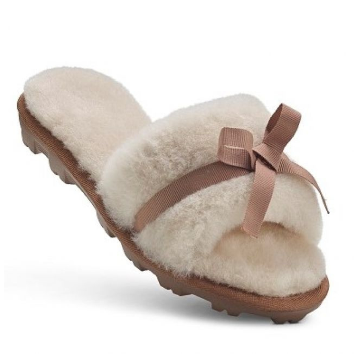 Ladies Sheepskin Slider with Bow – Jacobs And Dalton