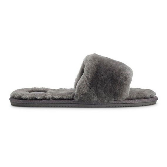 Ladies Open Toe Mule Sheepskin Slippers