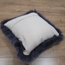 Image of Charcoal Grey Sheepskin Cushion