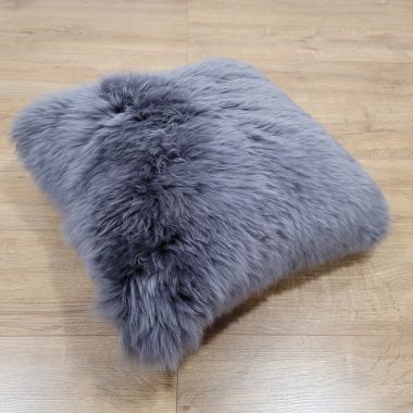 Charcoal Grey Sheepskin Cushion