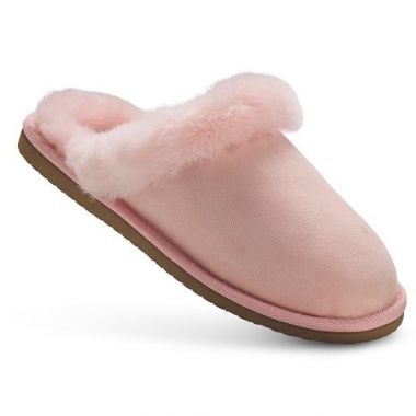 Ladies Pink Mule Sheepskin Slippers
