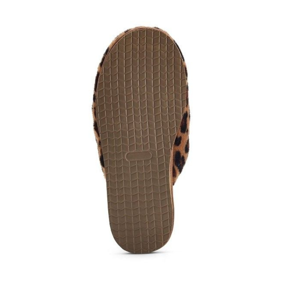 Ladies Leopard Print Sheepskin Mule Slippers