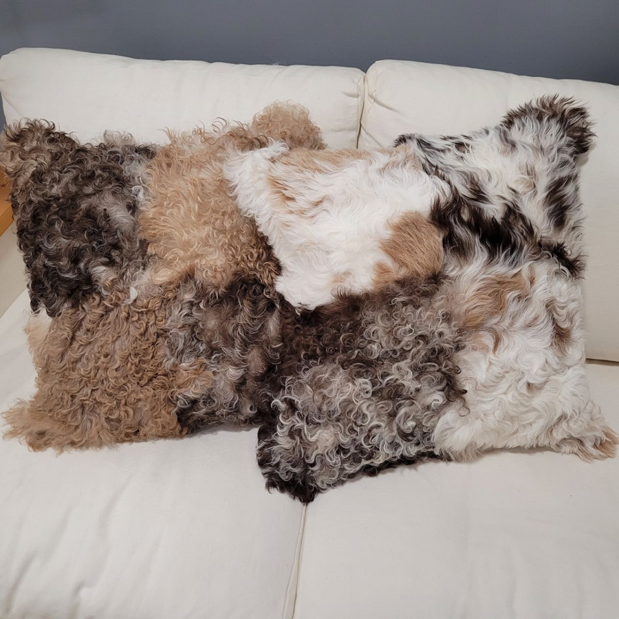Sheepskin rugs and cushions