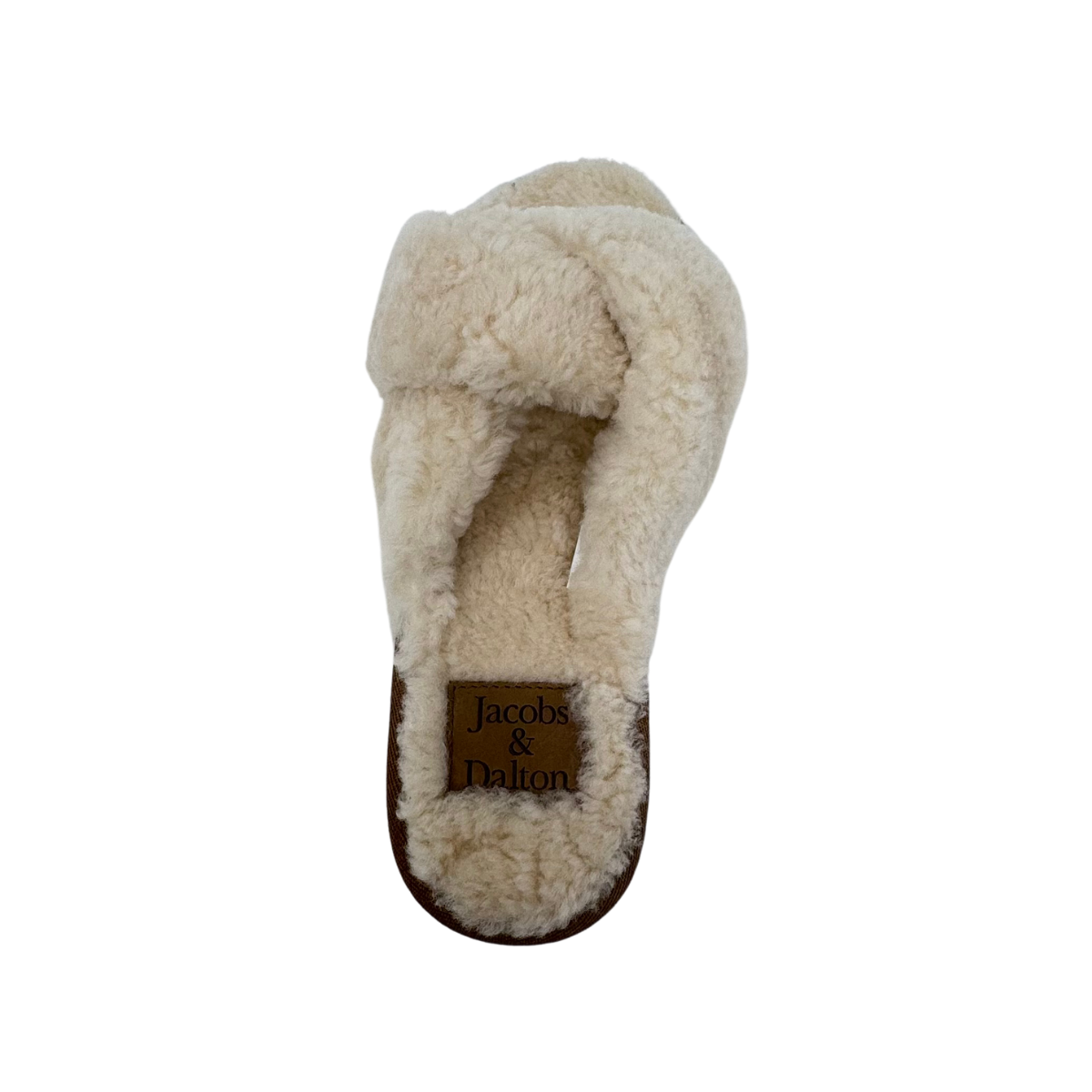 Open Toed Curly Wool Slipper