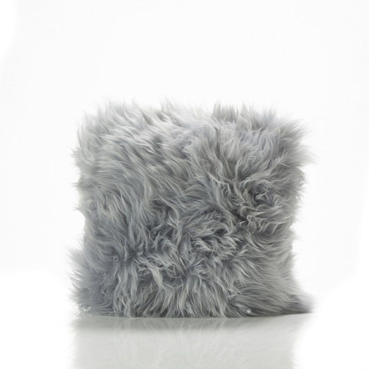 Grey (Steel) Sheepskin Cushion
