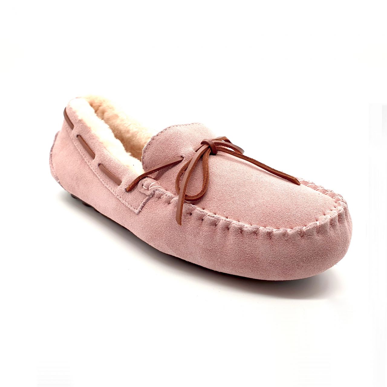 womens pink moccasin slippers