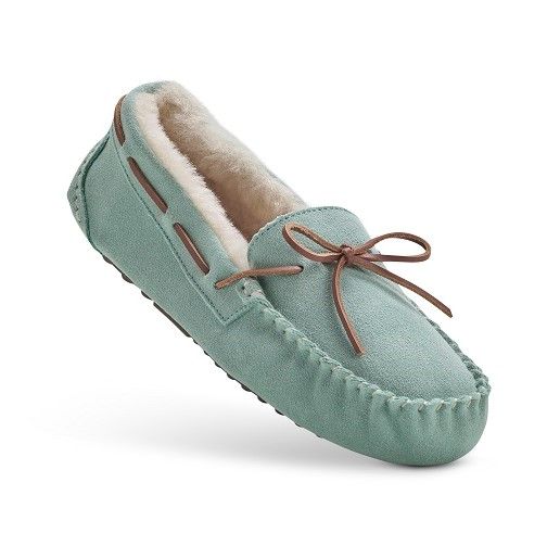 Blue cheap moccasin slippers